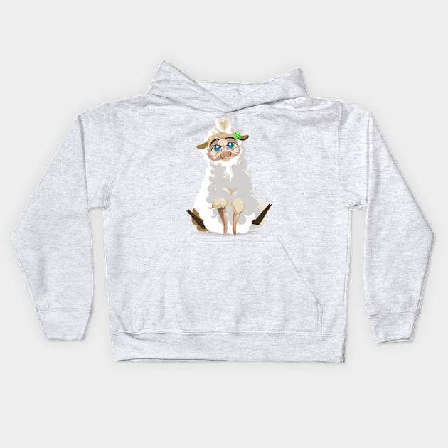 cute sheep, fanny  Shirt Kids Hoodie by boufart